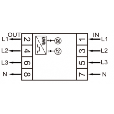 3-fazowy licznik energii elektrycznej 80A MID 3 moduły DIN TH-35mm OR-WE-531 ORNO (OR-WE-531)